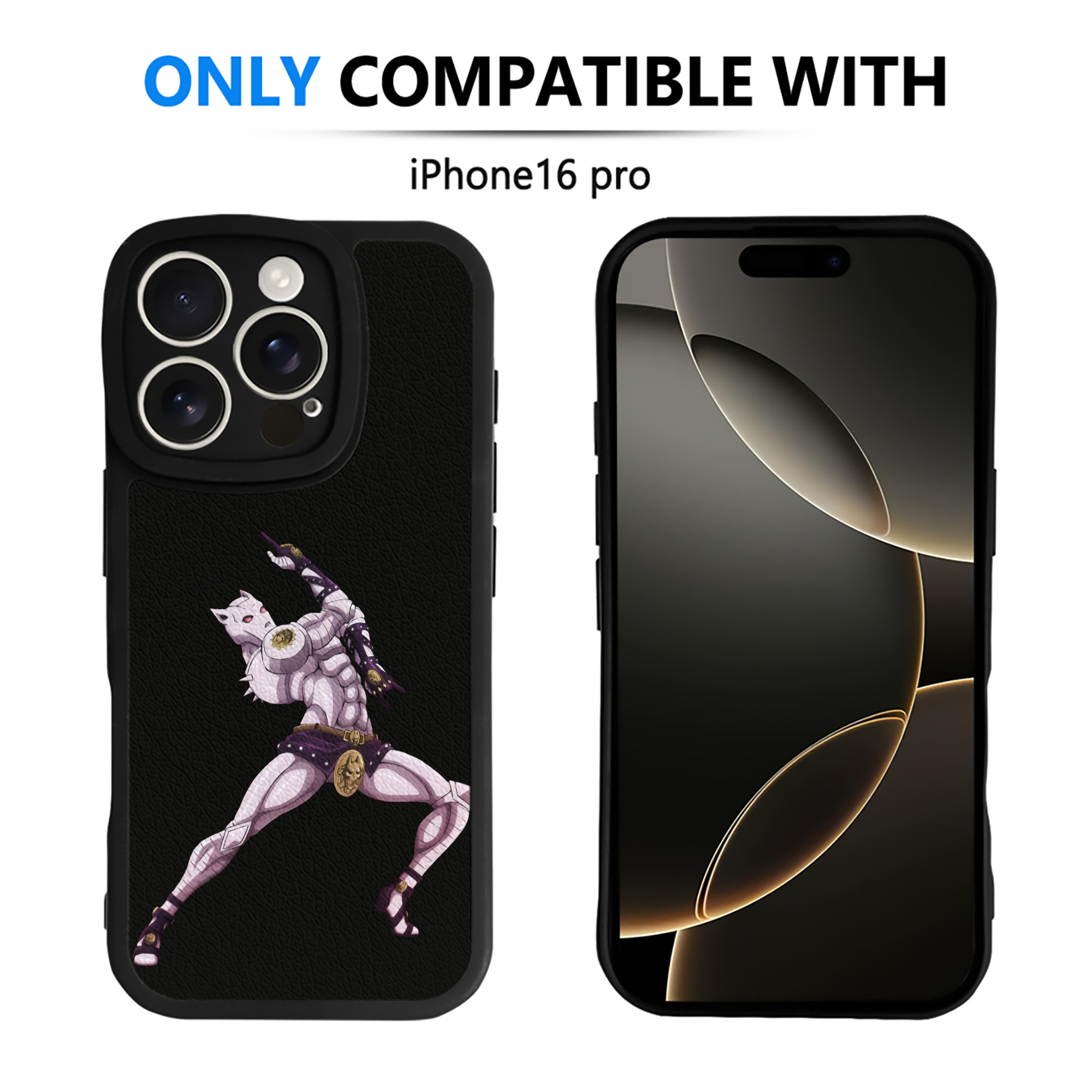 （画像用） ジョジョの奇妙な冒険 きら よしかげ JoJo's Bizarre Adventure Kira Yoshikage 【iPhone 16シリーズ対応】シリコンスマホケース（レザー調） 材質：シリコン